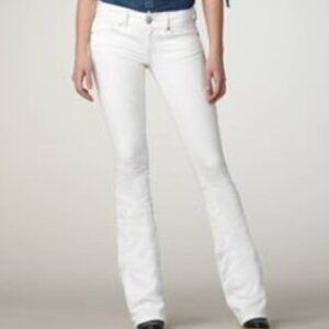 American Eagle WHITE Skinny Kick Flare Wide Leg Jeans size 4